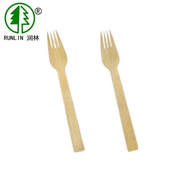 Buy 6.69in Compostable Disposable Bamboo Cutlery Set Travel Fork at wholesale prices