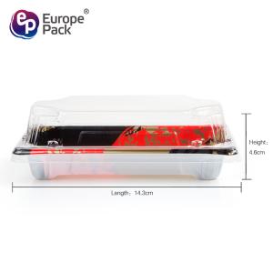 Eco-friendly disposable plastic square sushi tary for salmon