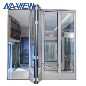 Waterproof Bifold Glass Windows Grey Aluminium Folding Windows