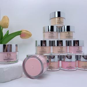 12Jar/Set Nude Pink Acrylic Powder 30G/Jar Nails Extended Acryl Carving Powder