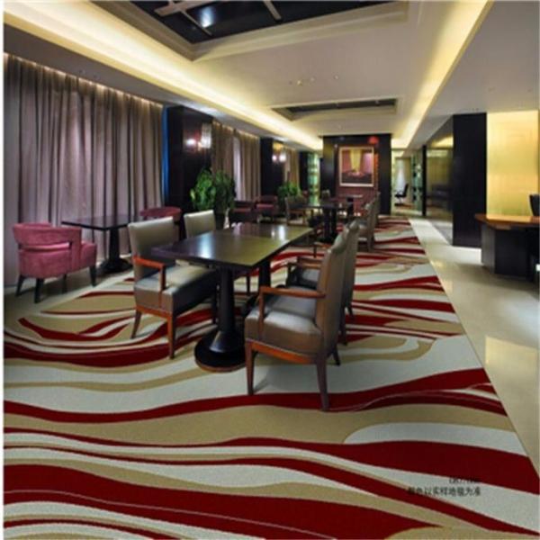 Buy Modern Hotel Carpet Flat Wave Pattern 80% Wool 20% Nylon Material at wholesale prices
