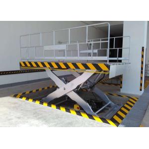 Quality 3.5 Ton Loading Bay Equipment Hydraulic Scissor Lift Platform Grey Color for sale