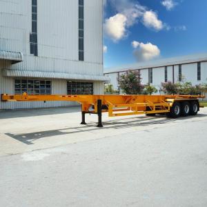 40FT ISO Straight Skeleton Truck Trailers with 3 Axles for Heavy Duty Container