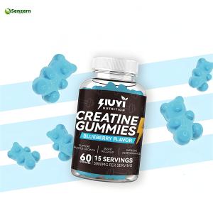 Blueberry Flavored Creatine Gummies Muscle Building Supplements OEM