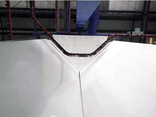 Metal Spraying Booth Aluminium Profile Vertical Powder Coating Line Electrostati