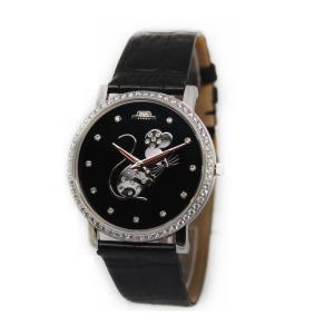 China Stainless Steel Women Jewelry Watch Fashion Black Zircon UP Pattern on sale