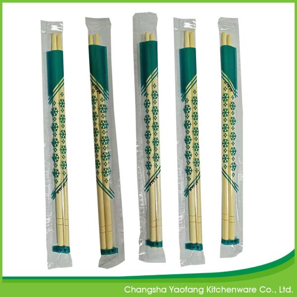 Buy Personalized Round Bamboo Chopsticks 21cm Disposable Full Opp Packing at wholesale prices