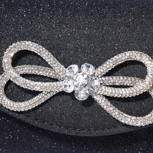 WOMEN EVENING HANDBAG SHINY CRYSTAL BOW FLAP CLUTCH PURSE FOR WOMEN WEDDING PARTY PROM PURSE