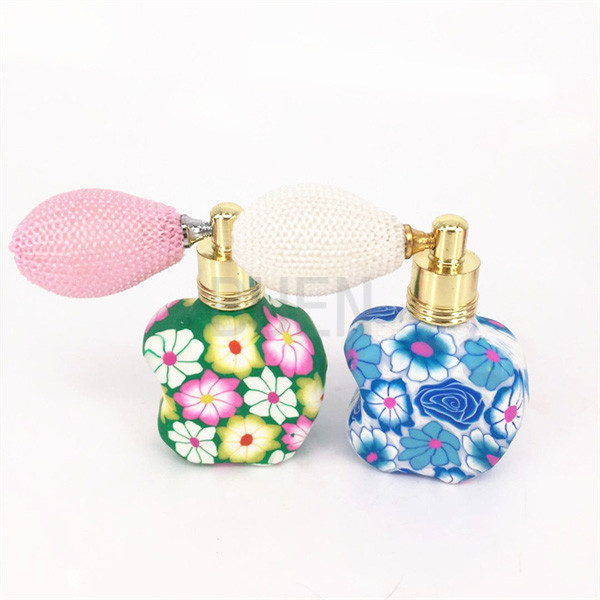 Buy Easy Carry Small Glass Perfume Bottles Handmade Soft Ceramic Shaped at wholesale prices