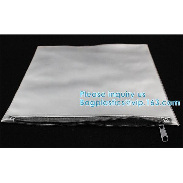 Biodegradable Transparent PVC/EVA/TPU Zipper Slider bag,Selected By Girls Cosmetics Toothbrush Zipper Bag With Slider
