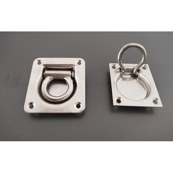 2000KN M.B.L Compression Stainless Steel Floor Mount Rope Car and Truck Accessories Lashing Tie Down D Rope Ring for Heavy-Duty