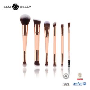 6pcs Gold Aluminium Ferrule Beauty Makeup Brush Cosmetic Brushes For Liquid