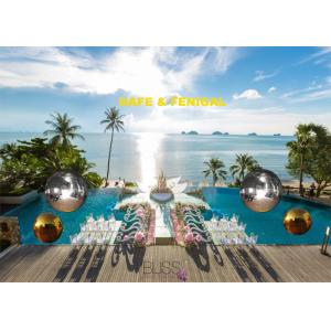 China Silver 0.8m 1.2m 1.8m Inflatable Mirror Balloon For Seaside View on sale