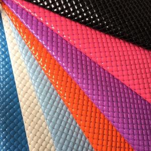 Shiny PU Quilted Leather Fabric Fashionable Multi Application Custom Thickness