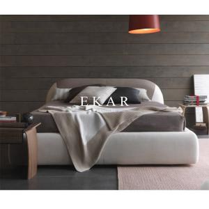 Linen Fabric Pictures of Wood Double Bed Room Furniture