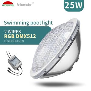 DMX SS316L Waterproof Pool Lights 2860ma 25W RGBW IP68 Par56