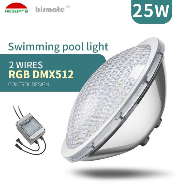 Buy DMX SS316L Waterproof Pool Lights 2860ma 25W RGBW IP68 Par56 at wholesale prices