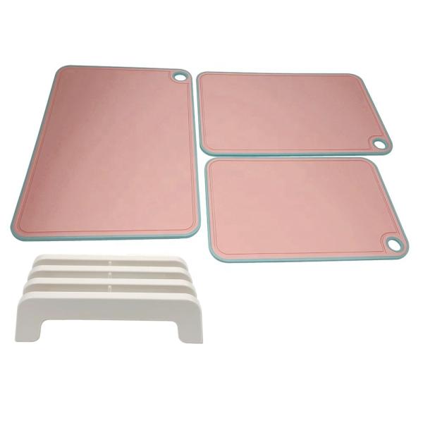 Plastic Cutting Boards with Deep Juice Grooves Lava Orange Durable and Dishwasher Safe