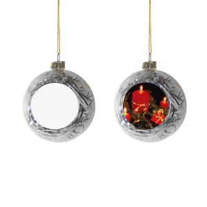 Sublimation Christmas Ball Personalized Custom Printing 8CM Glass Christmas Ball