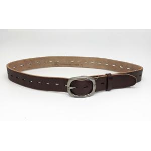 Embossed Thread Mens Casual Leather Belt 3.8cm Width