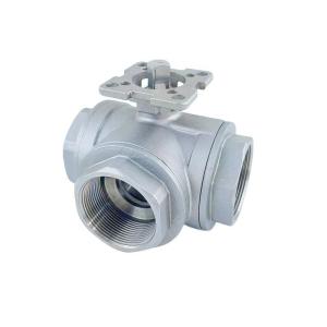 304/316 Stainless Steel Three-Way High Platform/Gland Type Valve for Chemical