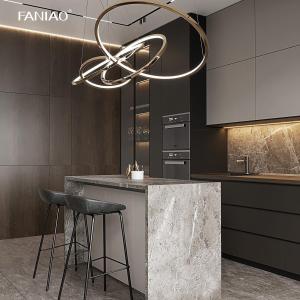 Modern Import Pullout Oak Wood Solid Wood Grain Kitchen Cabinets with Island