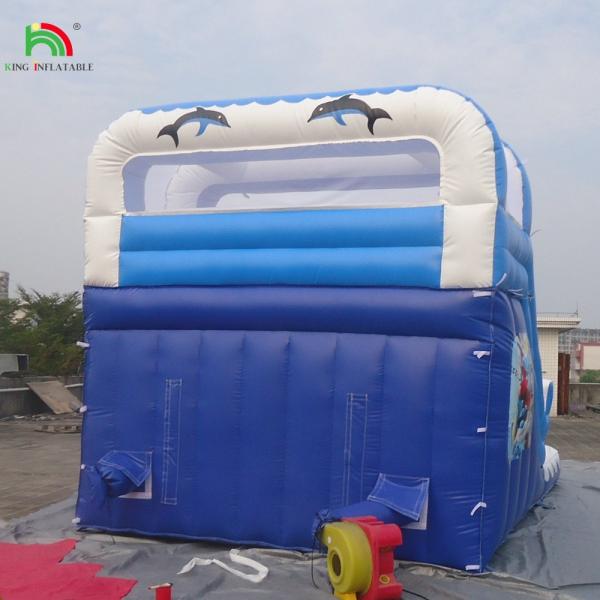 Commercial Water Slide Inflatable Kids Outdoor Double Lane Inflatable Water Slides With Pools