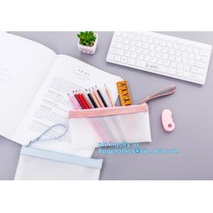 clear vinyl TPU pencil case bag with zipper for boys girls, Creative contracted