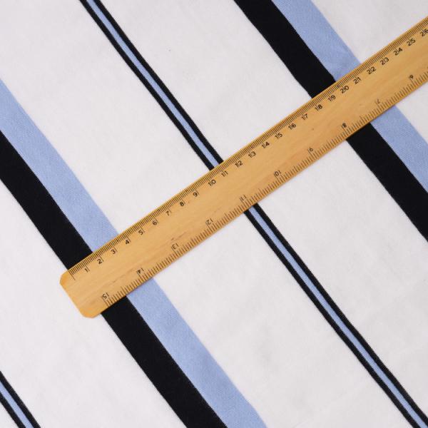 Skin Friendly Comfortable Breathable Good Texture Yarn Dyed Striped Cotton Fabric For T-Shirt