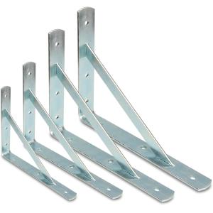 China Space-saving Silver Triangle Drop Down Shelf Brackets for 4-6mm Thickness Wall Mount on sale