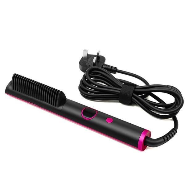 Buy Negative Ions Electric Hair Brush Anti Scald Hair Straightener Brush at wholesale prices