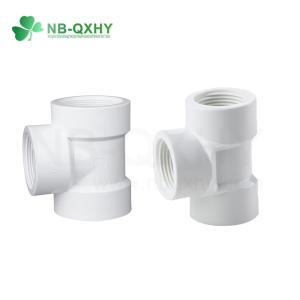 1-1/2" PVC Female/Male Tank Back Nut Thread Water Connector with White Brown