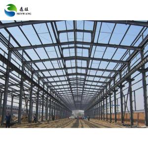 Light Steel Engineering Workshop With Welded Square Column And Corrugated Steel