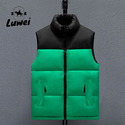 Winter Clothing Thick Gilets Quilted Warm Utility Contrasting Colors Sleeveless