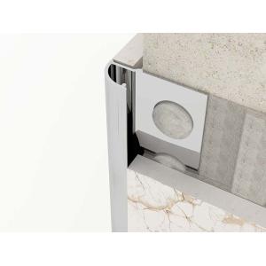 TUV Stainless Steel Tile Trim Brushed Round Closing Metal Strip