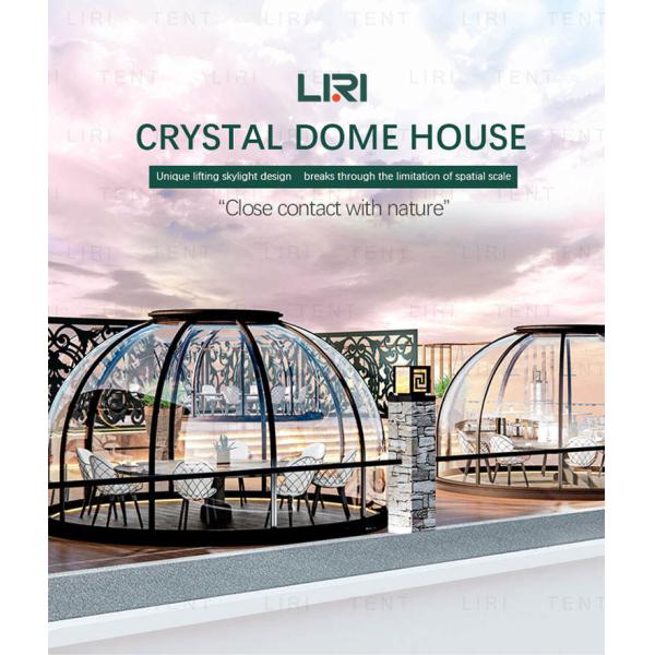 Polycarbonate Roundhouse Luxury Glamping Tents Garden Dining Room Pod Crystal Dome Restaurant Event Tents