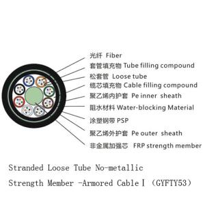 Quality High Anti - Tensility Outdoor Fiber Optic Cable PSP Enhancing Moisture - Proof for sale
