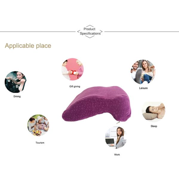 Velvet cover Memory Foam Pillows Customized LOGO for Office Nap , ROHS TUV certificate