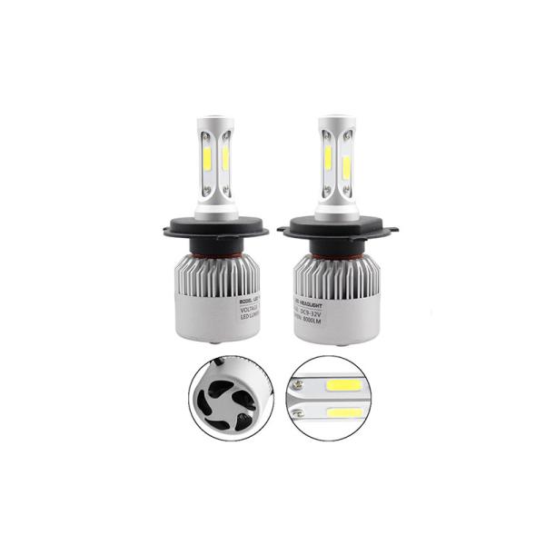 Bright COB LED Headlight Bulbs H4 LED Headlight Bulbs S2 8000LM LED Headlamp For