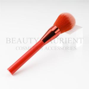 Privated Logo PBT Synthetic Single Makeup Brush Shiny Red Ferrule
