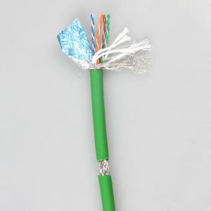 High Flexibility Cat 5e SFTP AWG26 PVC Green RJ45 Ethernet Cable For Industrial