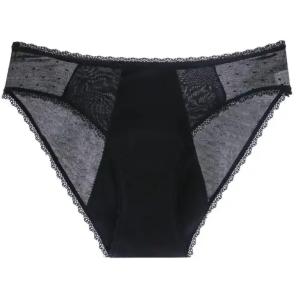 Leak Proof Bamboo Girl Period Panties Underwear Transparent Sexy Lace Viscose