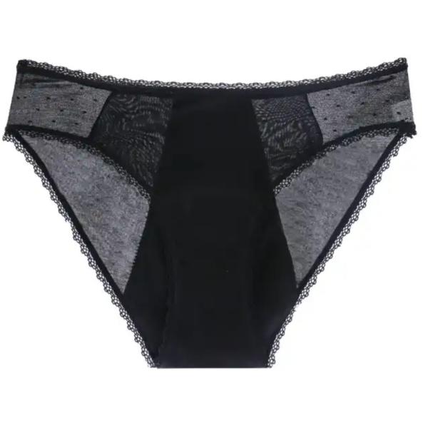 Leak Proof Bamboo Girl Period Panties Underwear Transparent Sexy Lace Viscose Briefs