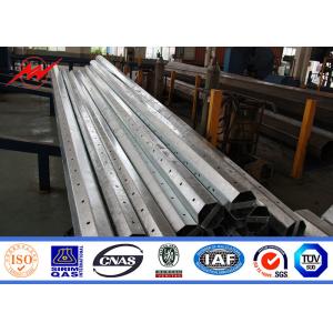 10m Q345 hot dip galvanized electrical power pole for transmission line