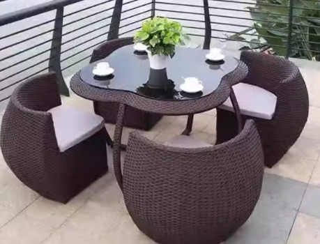 Pe Wicker Patio Furniture Flower Pumpkin Garden Wicker Patio Rattan Cushions