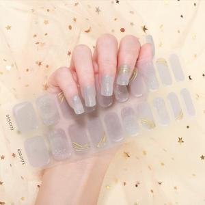 Eco-friendly Nail Wrap Supplies Self-adhesive Korean Gel Polish Strips for