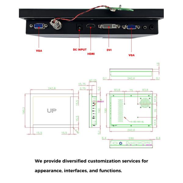 10.4 Inch Full Hd Touch Screen Monitor Capacitive Touch Display Hmi For Industrial