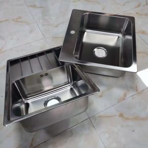 304 Stainless Steel Single Bowl Kitchen Sink Undermount Top Mount