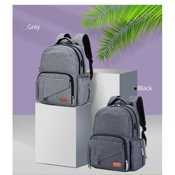Maternity Diaper Bag Backpack With USB Interface 11.4*7.5*17.7inch