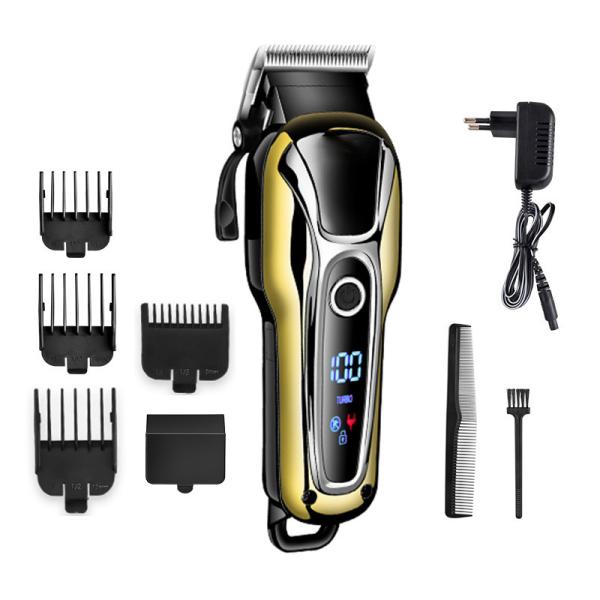 Buy Golden Color Electric Hair Trimmer , Cordless Barber Clippers For Pets / Human at wholesale prices